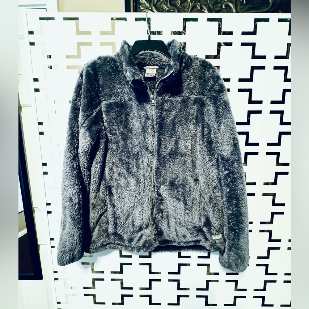 AVALANCHE Full Zip-up Faux Fur Jacket, Size Large